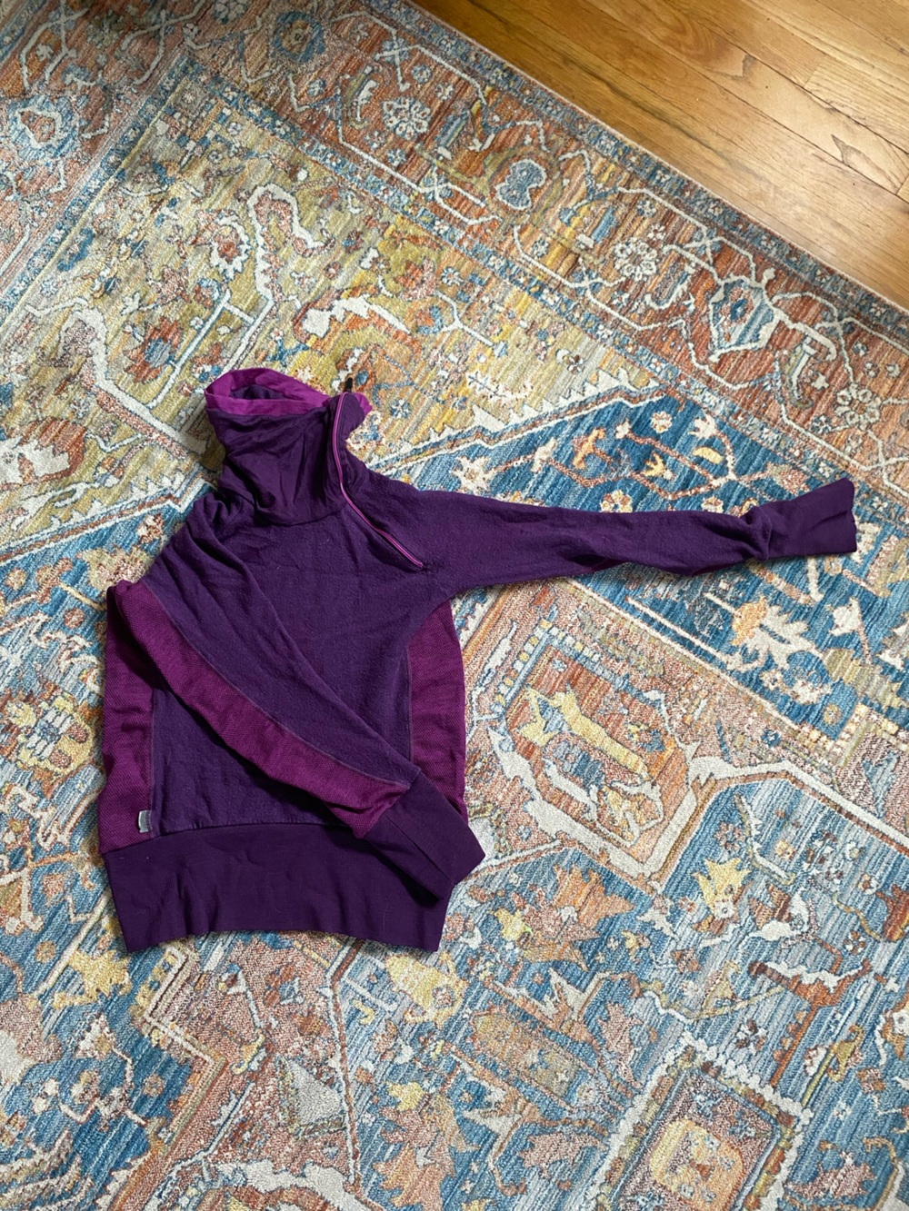 Icebreaker Women's Purple Plum Cowl Turtleneck Sweater